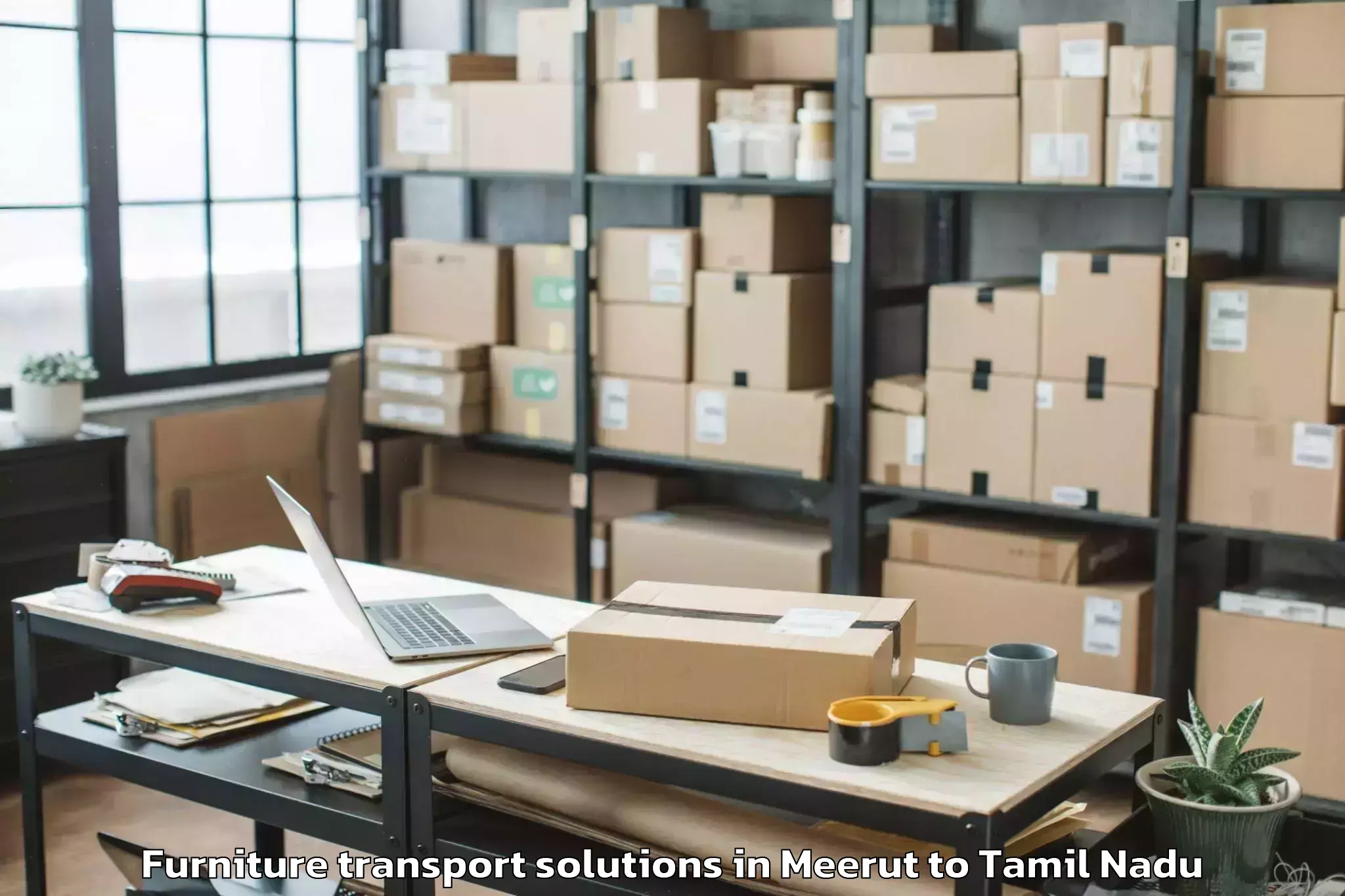 Discover Meerut to Alagapuram Furniture Transport Solutions